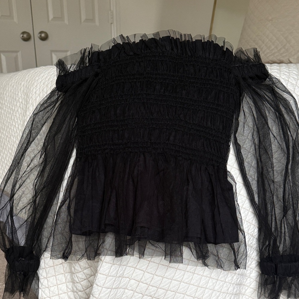 Black Off-Shoulder Top